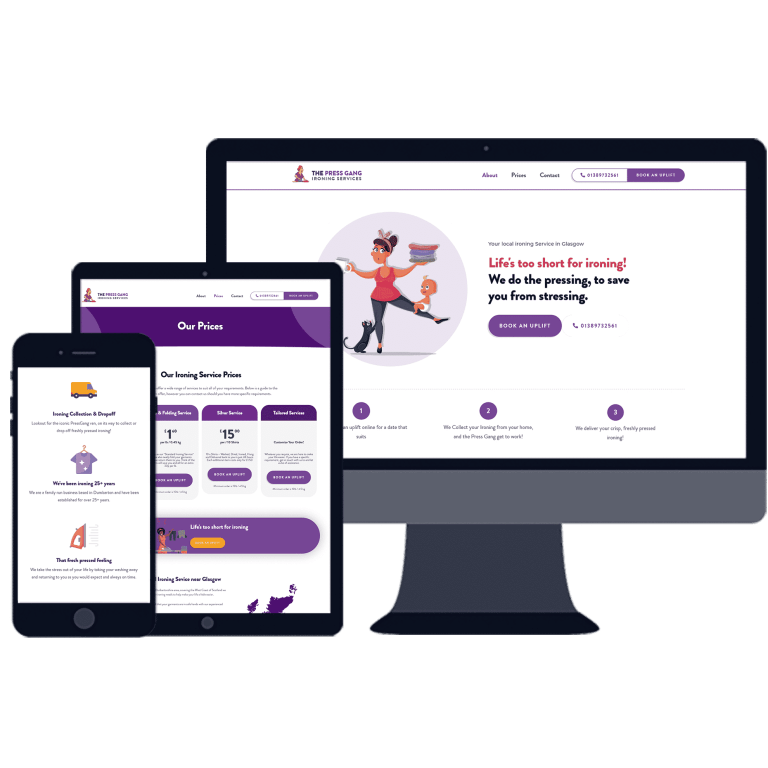 project pressgang ironing web responsive